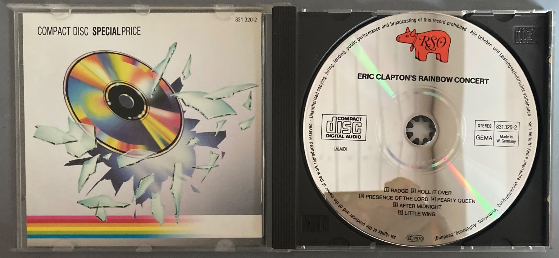 CDs: ERIC CLAPTON - ERIC CLAPTON'S RAINBOW CONCERT – Gebraucht aus Poliez-Pittet von Newtown-Records 2