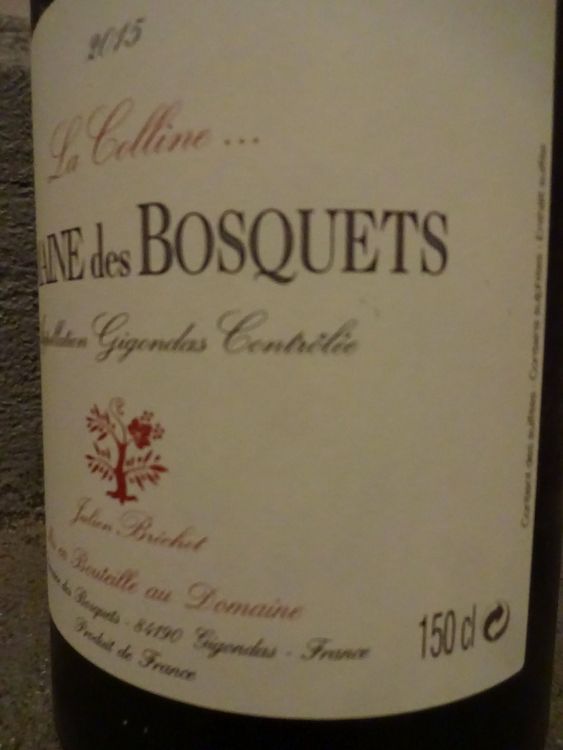 Vino: 96-99 PP - MAGNUM - Domaine des Bosquets - La Golline 2015 – Usato da Cham venduto da Vinmondo 3