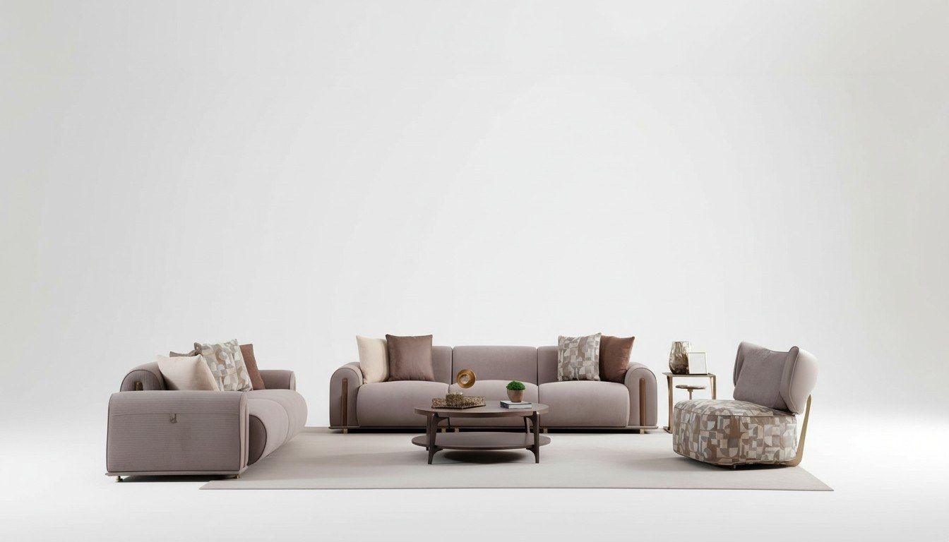 Sofas: Graue Wohnzimmer Sitzgarnitur Moderner Viersitzer Edler – Neu und originalverpackt aus Zug von jvmoebel-schweiz 1