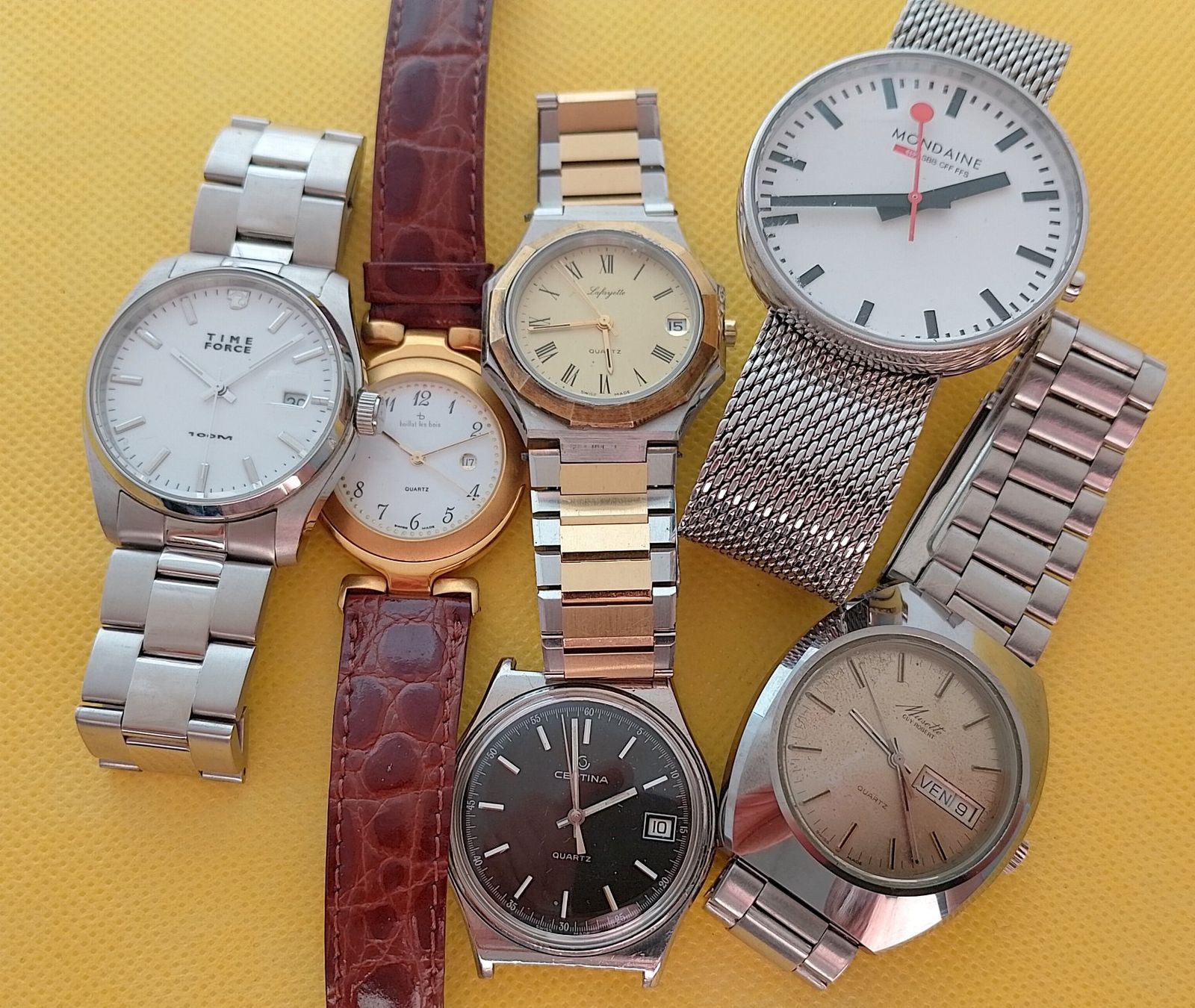 Orologi: Konvolut Uhren, verschiedene Marken,Quartz, – Difettoso da Basel venduto da Tower65