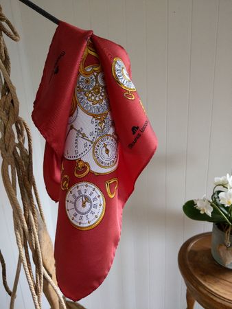CHRIST Foulard Halstuch MAURICE LACROIX 80s VtG Seide Carré