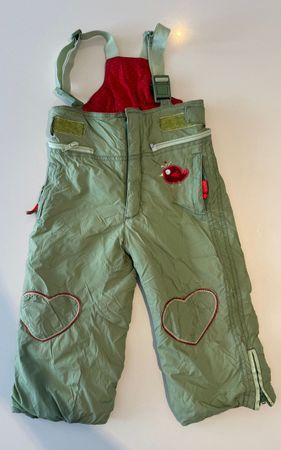 Cute green  kids ski/snow pants, size 86/92