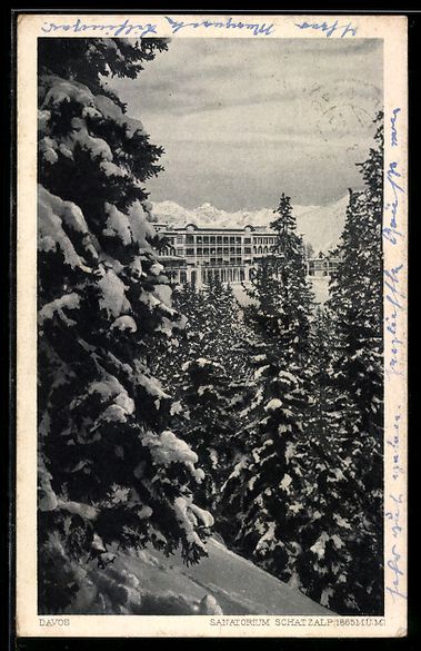 Ansichtskarten: AK Davos, Sanatorium Schatzalp – Gebraucht aus Berlin von bartko-reher