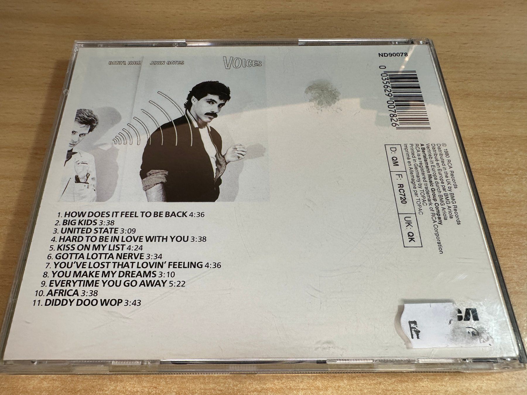 CD: C1 Daryl Hall & John Oates – Voices – Usato da Rikon im Tösstal venduto da Alpenmutz 1