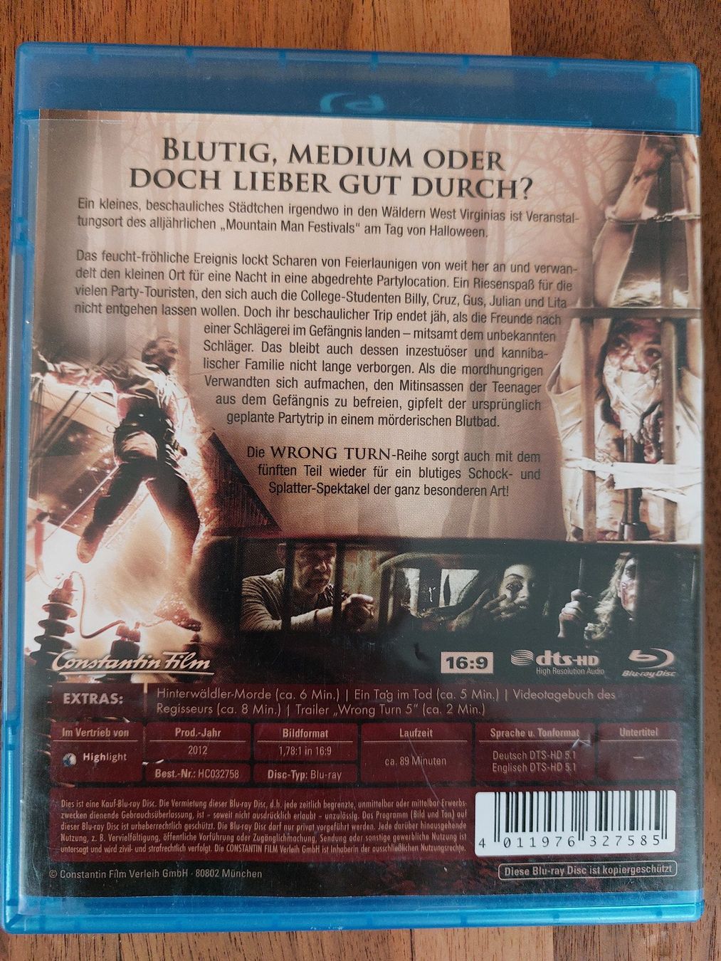 Alle DVDs: Blu Ray - Wrong Turn 5 Bloodlines – Gebraucht aus Rheinfelden von FilmAuktion 1