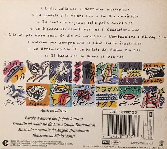 CD: Angelo Branduardi - Altro ed altrove – Usato da Grüningen venduto da azulgris 1