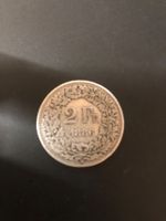 Pièce 2 chf Franken argent silver Silber Münze 1886