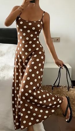 braunes Maxikleid, XL