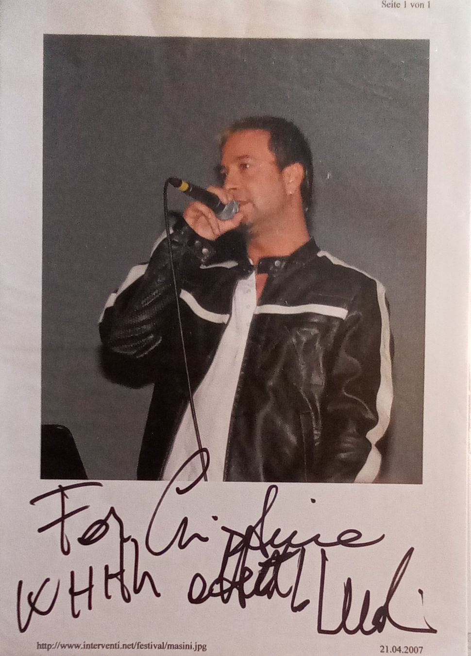 Autografi: Marco Masini Autogramm signiert Bild 20x30cm – Usato da Bischofszell venduto da Gottselig