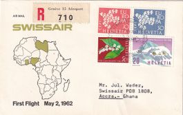 Erstflug Swissair Genf - Accra 1962