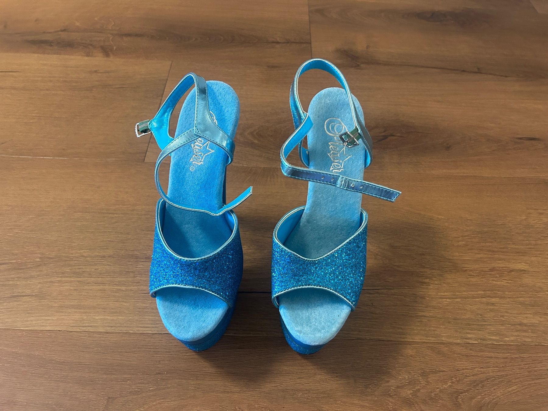 Scarpe da donna: Pleaser Platform Heels Blau Glitzer Gr 37 NEU – Nuovo e nell'imballaggio originale da Regensdorf venduto da Spyke55 4