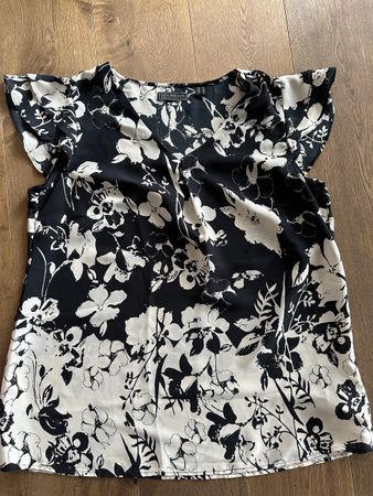 BPC Selection Sommer Bluse, schwarz-weiss, Gr. 46 Top!