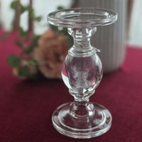 Kerzenständer aus Glas, Shabby Chic Look, Neu!