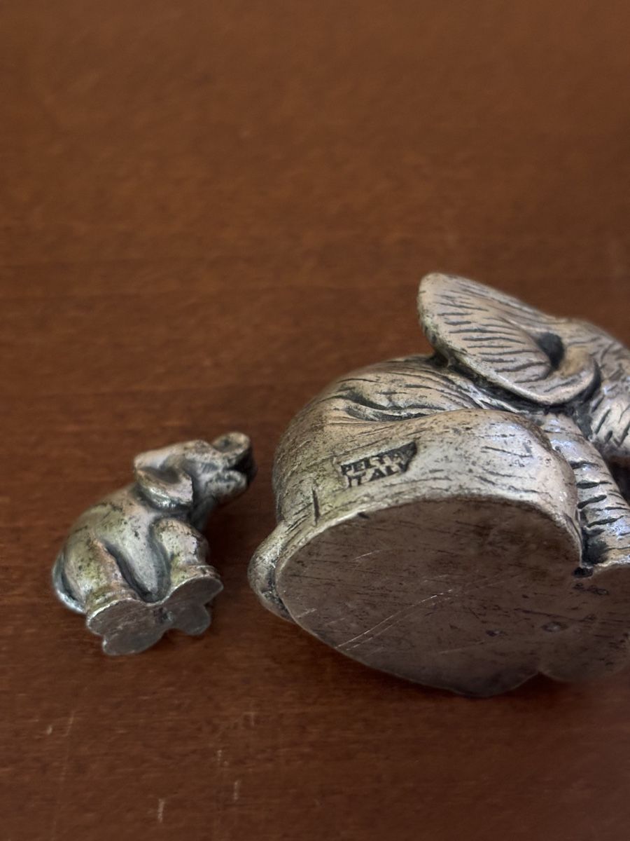 Statuette: Peltro italy Elephant mit Kind – Usato da Pratteln venduto da sab_whk9 4