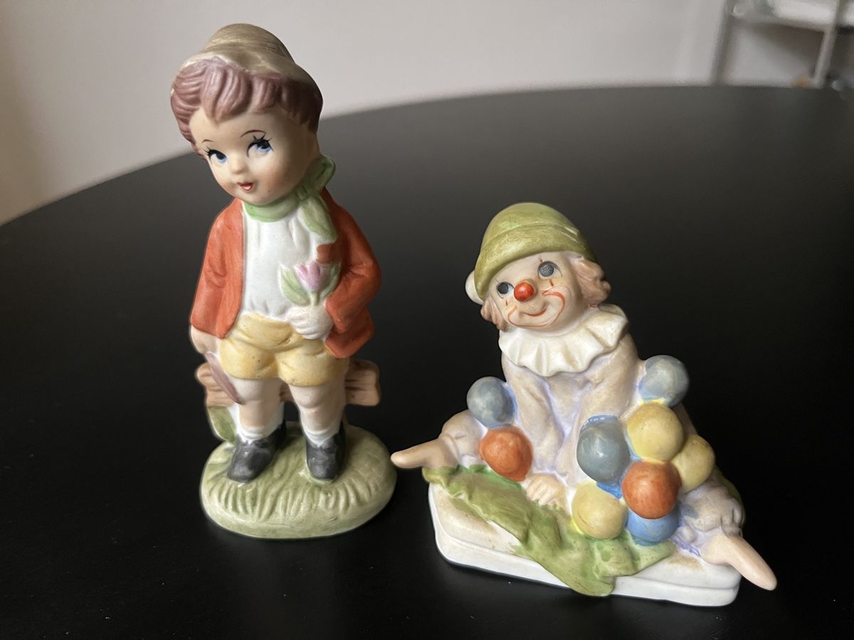 Statuette: 2 Figuren Clown und Kind – Usato da Zürich venduto da Nowstalgia 2