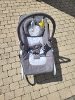 Babywippe grau mit Spielbogen guter Zustand