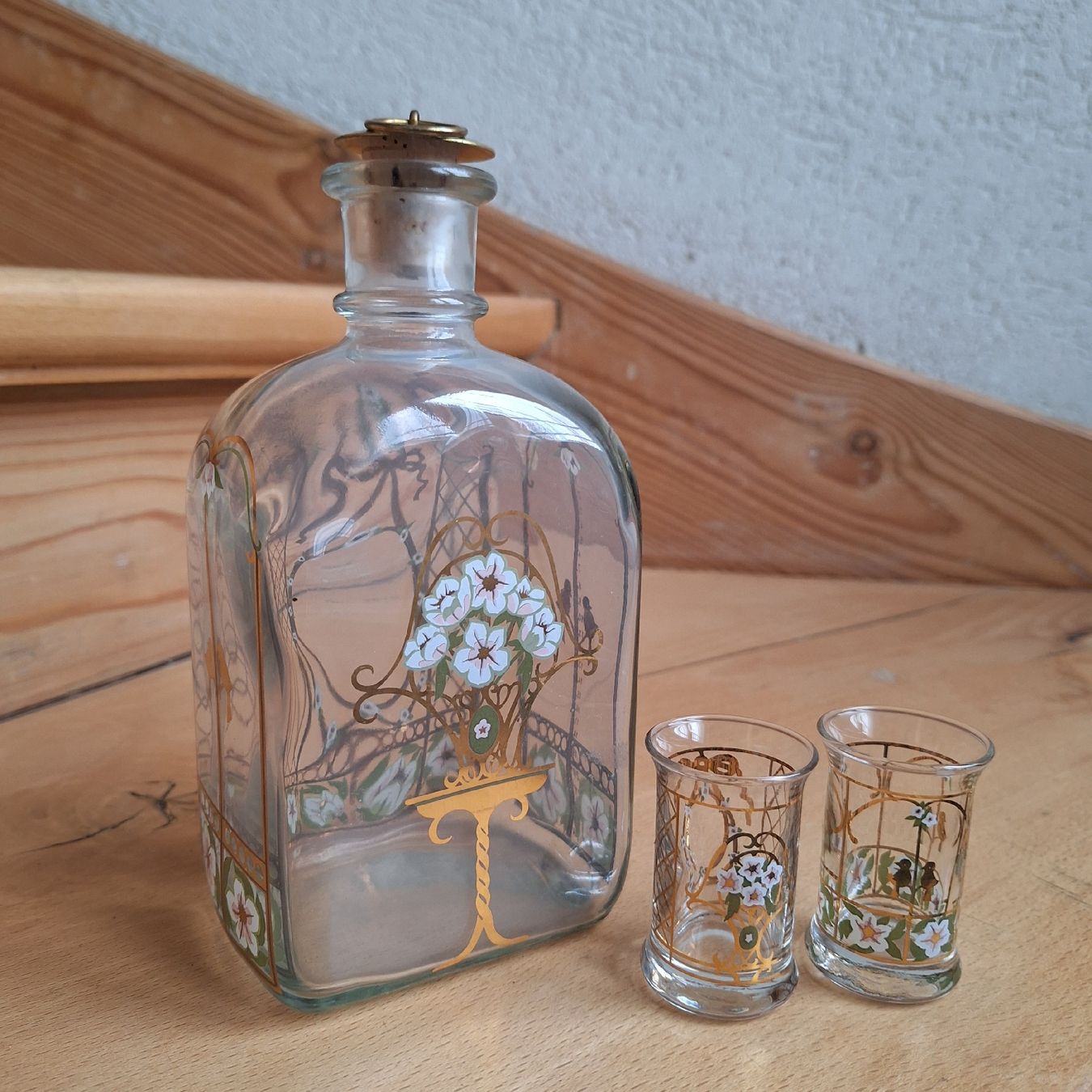 Caraffe: Versand möglich! Likör Schnapsflasche mit 2 Gläser – Usato da Winterthur venduto da Goldpipau 2