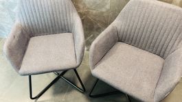2x Set Stoffstühle Hochwertig Jeansblau (Esszimmer, Büro)