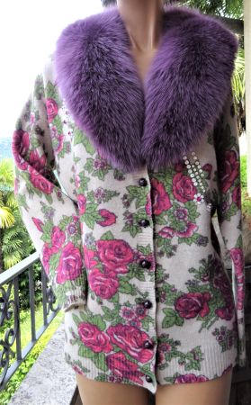 BLUMARINE SETA + LANA + CASHMERE + SHADOW FOX! tag.44IT