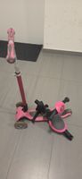 Trottinette 3 roues rose pour enfant, 2 en 1, bon etat