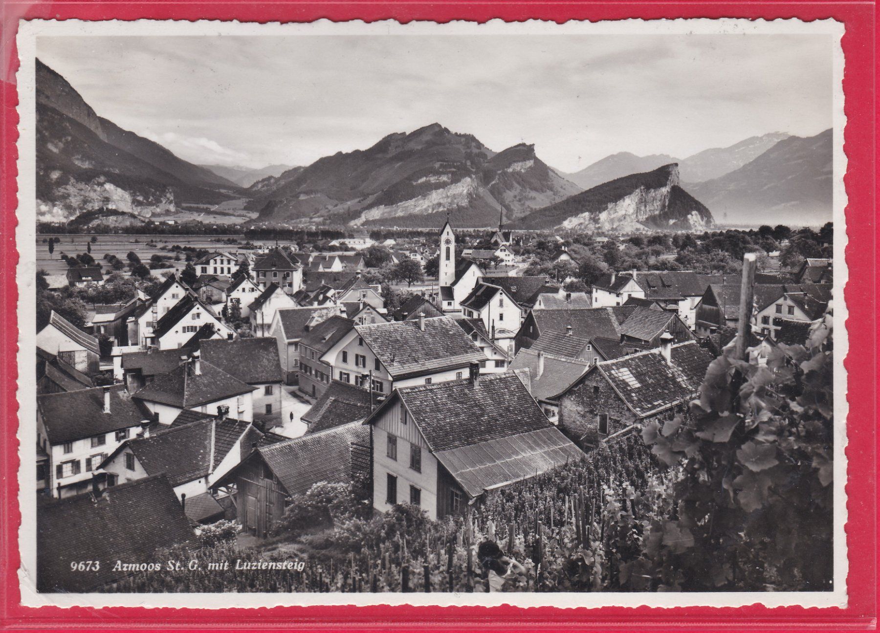 Cartoline postali: AZMOOS MIT LUZISTEIG, 27.7.1937 – Usato da Oberrieden venduto da Gebirgsstelze