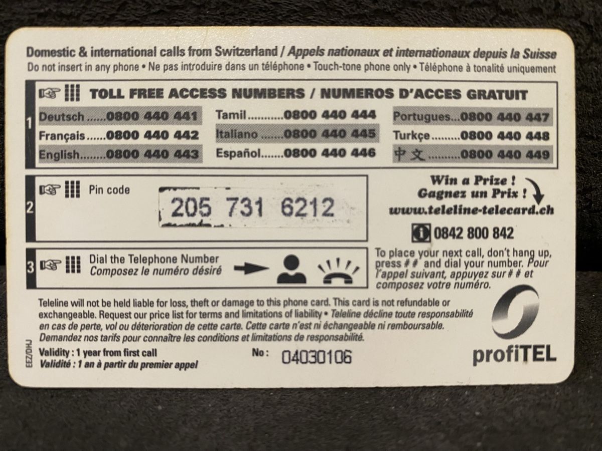 Telefon- & Taxkarten: Teleline – Gebraucht aus Lausanne von babacard10 1