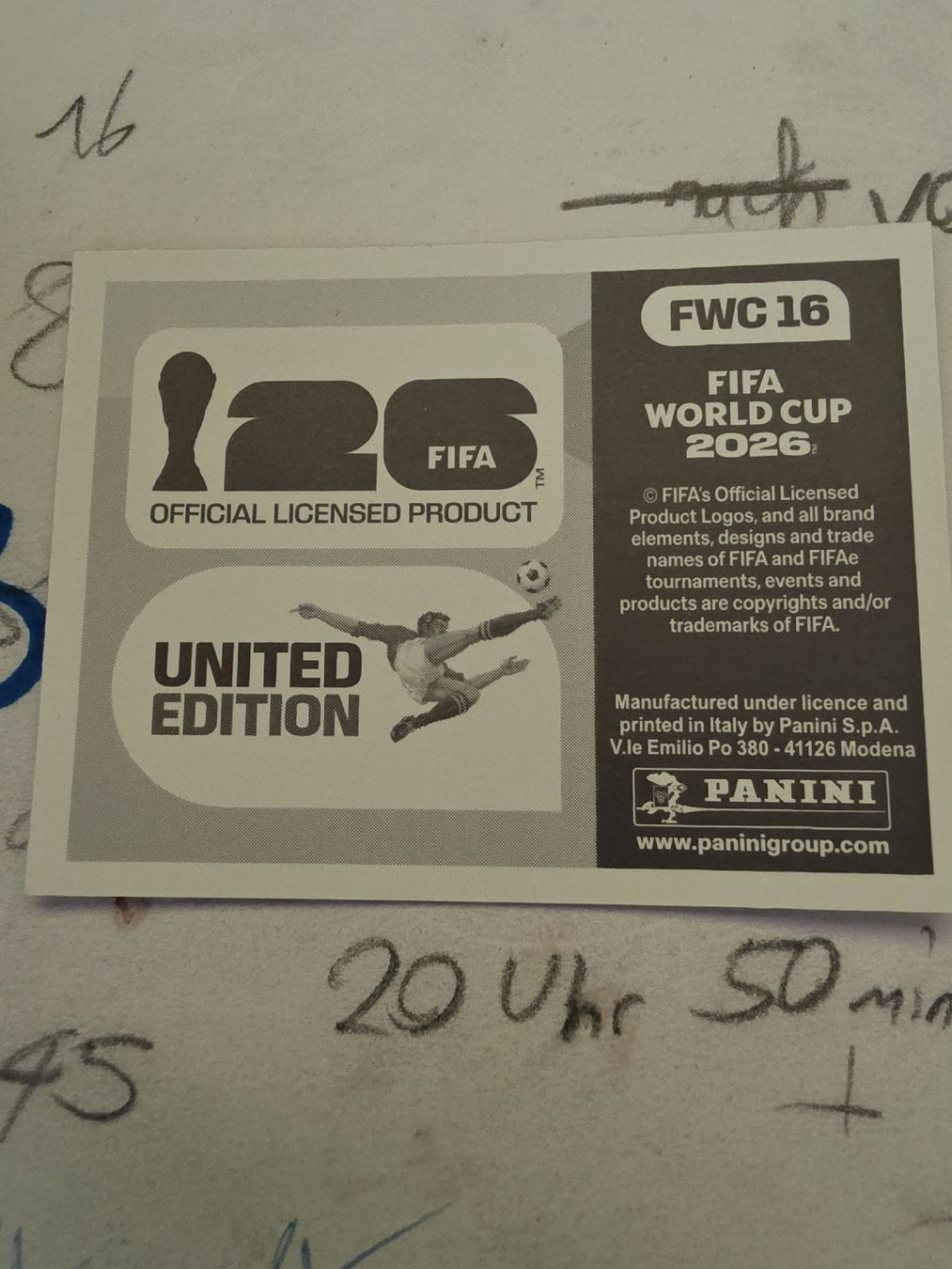 Panini Carte collezionabili: FWC 16 WM26 Panini Sticker – Nuovo e nell'imballaggio originale da Zürich venduto da Alibaba1234 1