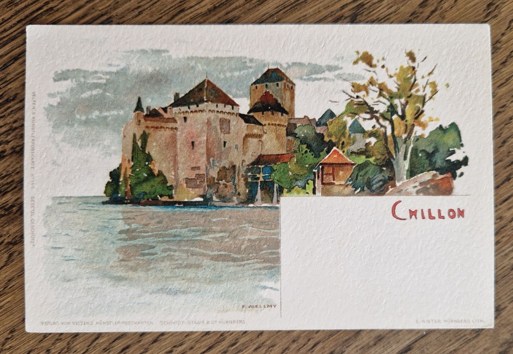 Cartoline postali: Kunstkarte Schloss Chillon – Usato da Ebikon venduto da Donar50