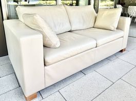 Design-Ledersofa, 2-Sitzer  Top-Zustand, wie neu