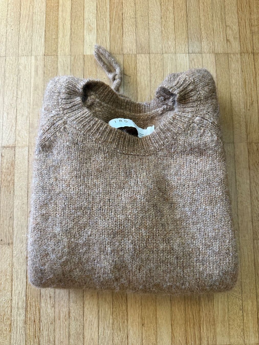 Iro Maglioni & Felpe: Iro Pullover Damen beige mit Schnürung an Ärmeln – Usato da Bülach venduto da Jubet