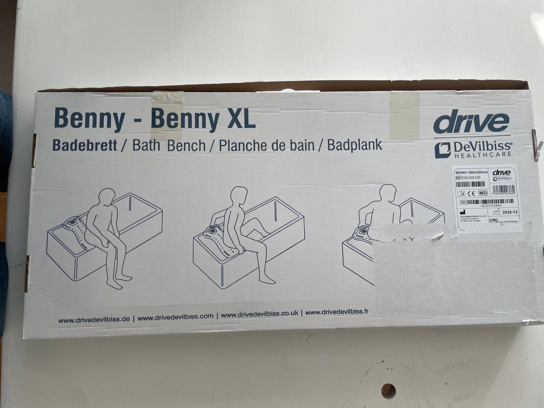 Sgabelli: Badebrett Drive DeVilbiss Benny XL – Nuovo e nell'imballaggio originale da Bern venduto da curtius01