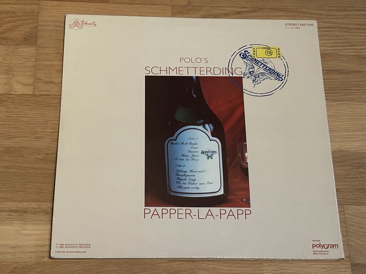 Dischi in vinile: Polo Hofer. 1982. Papper La Papp – Usato da Faulensee venduto da Mizuno06 3