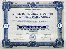 Mines de Houille & Fer de la Russie Méridionale, Genève 1907