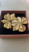 Goldene Blumenohrringe Neu