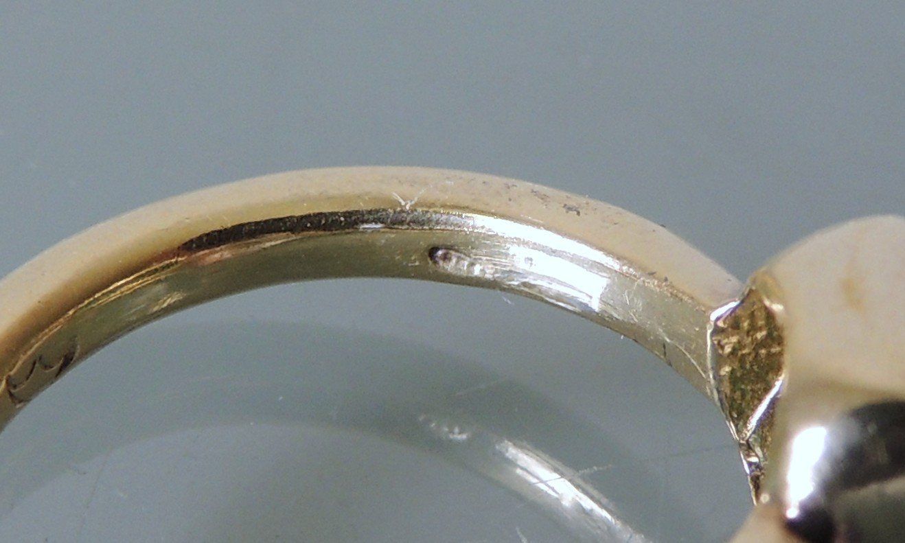 Anelli: Vergoldeter Silber 925 Achat Fingerring Gr. 54 – Usato da Waldenburg venduto da schaller707 3
