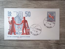 TR47 Enveloppe + Timbre Luxembourg 1966