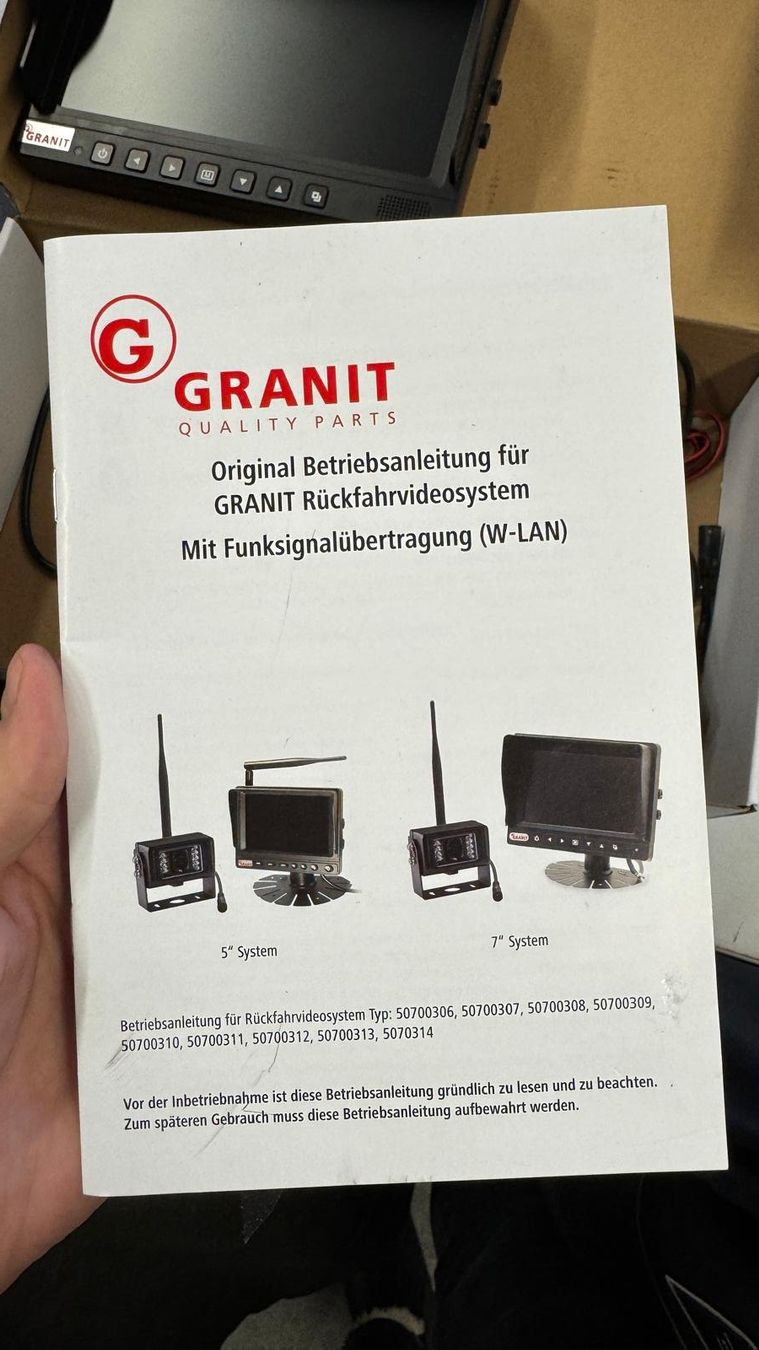 Kamera: Granit Videosystem 9" inkl. 2 Kameras – Neu (gemäss Beschreibung) aus Grasswil von LMG 2