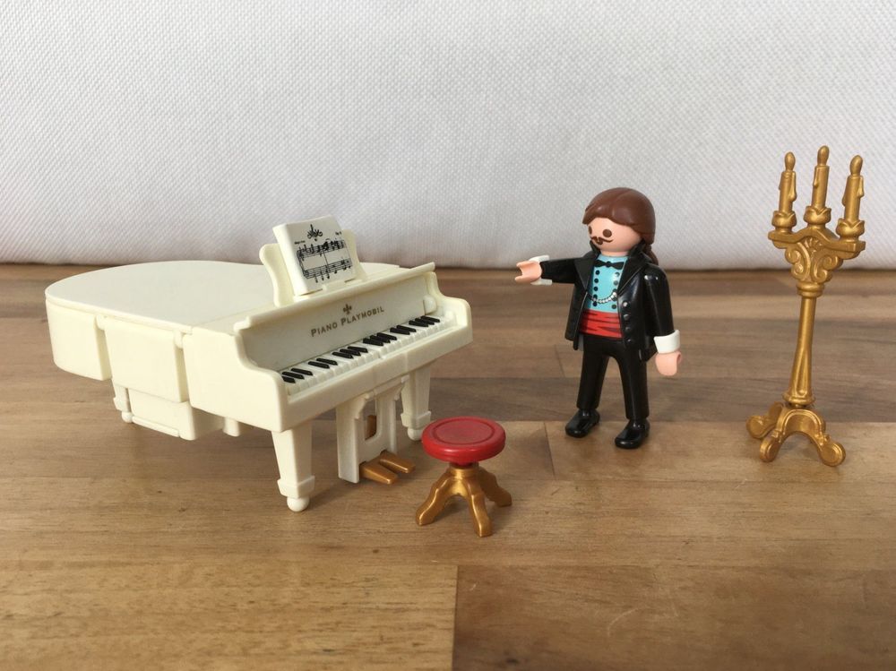 Playmobil époque victorienne support partition pianiste 5551 3976