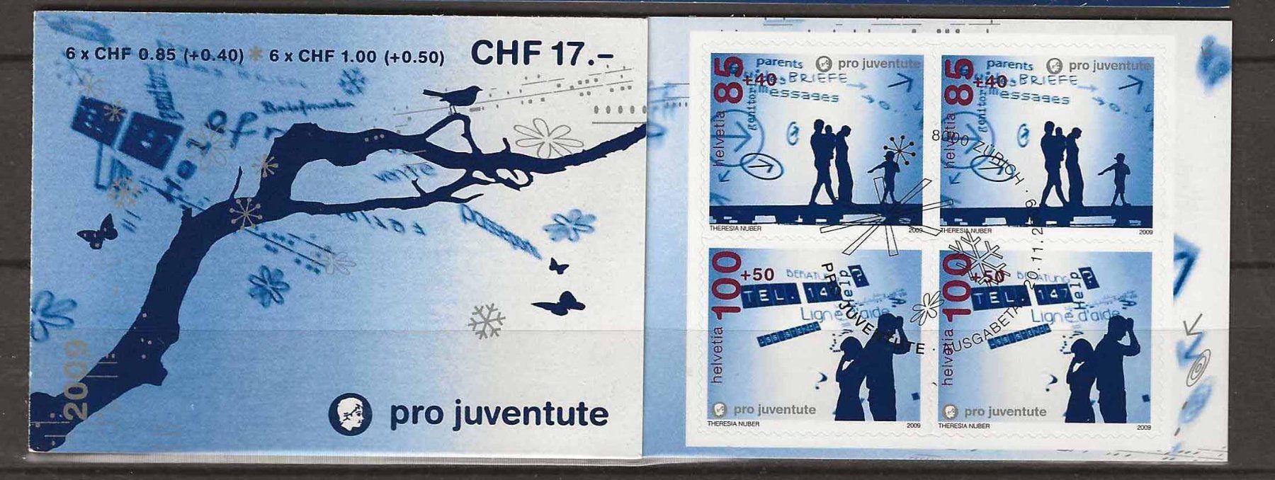 Tutti i francobolli: PJ2009 - Carnet Pro Juventute 2009 ET – Usato da Trélex venduto da Phil_Albert