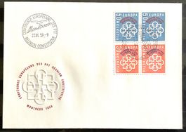 1959 -  FDC Europa  Montreux mit 2 Sätze