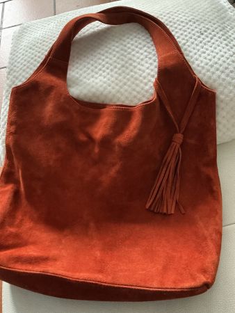 Hallhuber Tasche Wildleder orange