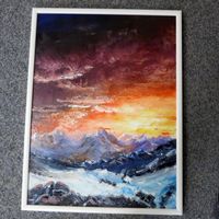 Marcus Uebelhart (1961) <Sonnenuntergang in den Bergen>