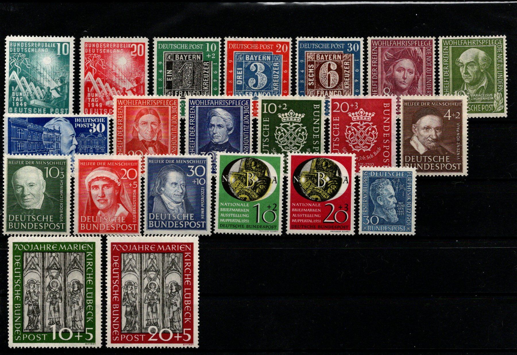 Tutti i francobolli: Allemagne 1949 - 1951 neuf – Usato da Moutier venduto da Phillegrec