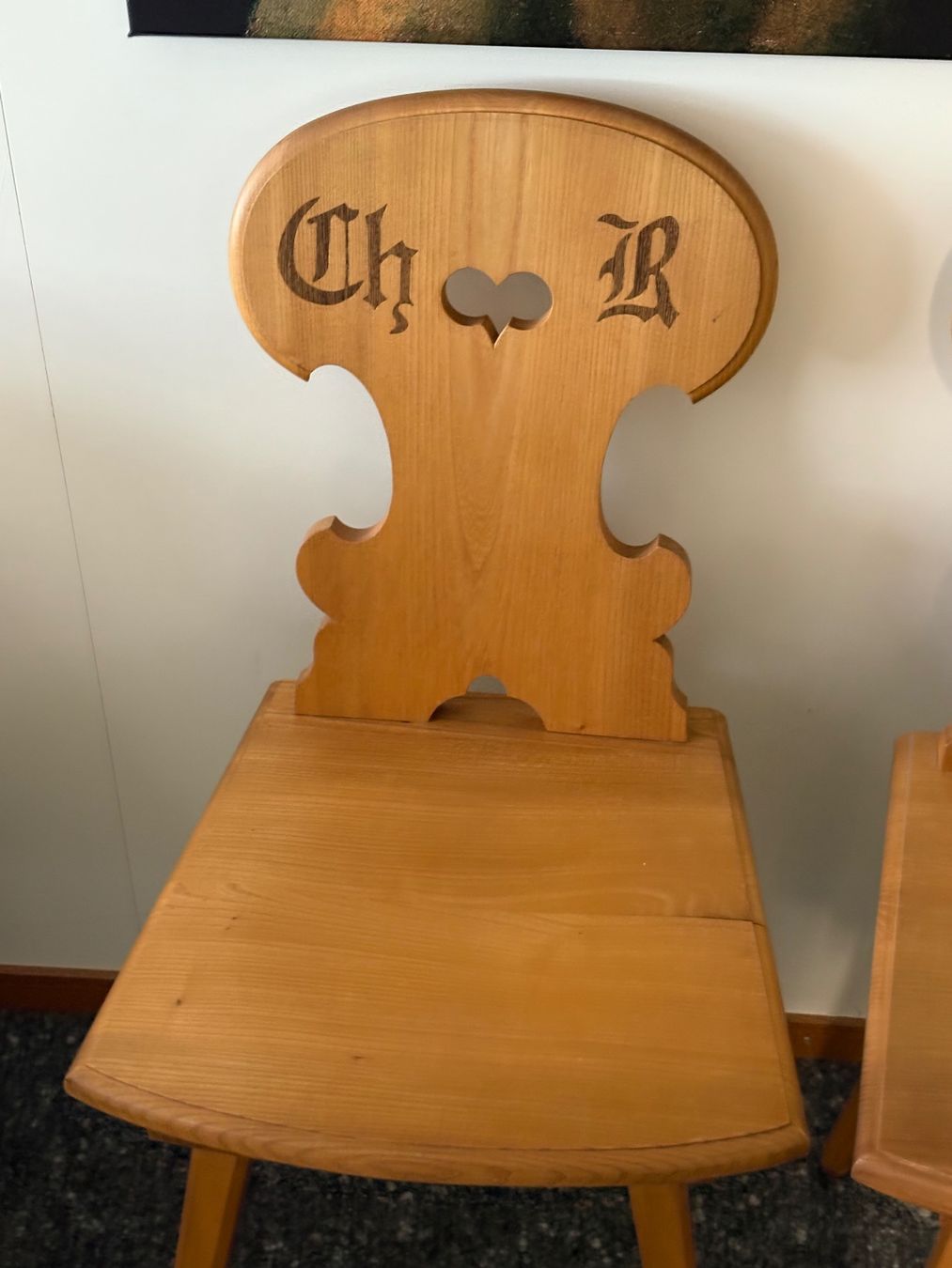 Xilografie: 2 Holzstühle – Usato da Bern venduto da manuschka86 1