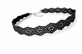 Schwarze Choker Halskette Spitze Gothic
