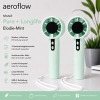 AeroFlow Pure Longlife Elodie-Mint USB MINI VENTILATOR AKKU