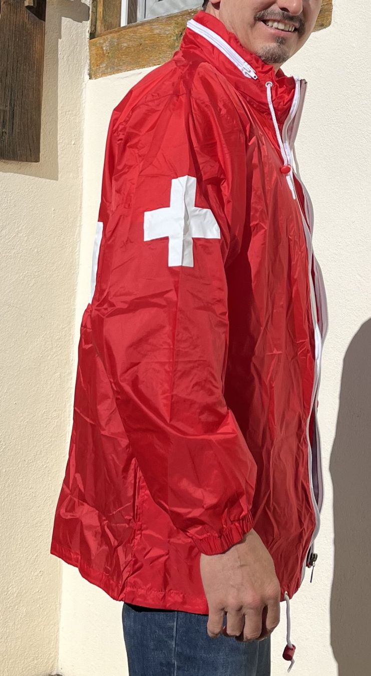 Giacche: Windbreaker "Schweizer Kreuz" mit praktischem Anhängebeutel – Nuovo e nell'imballaggio originale da Barzheim venduto da Headworx 2