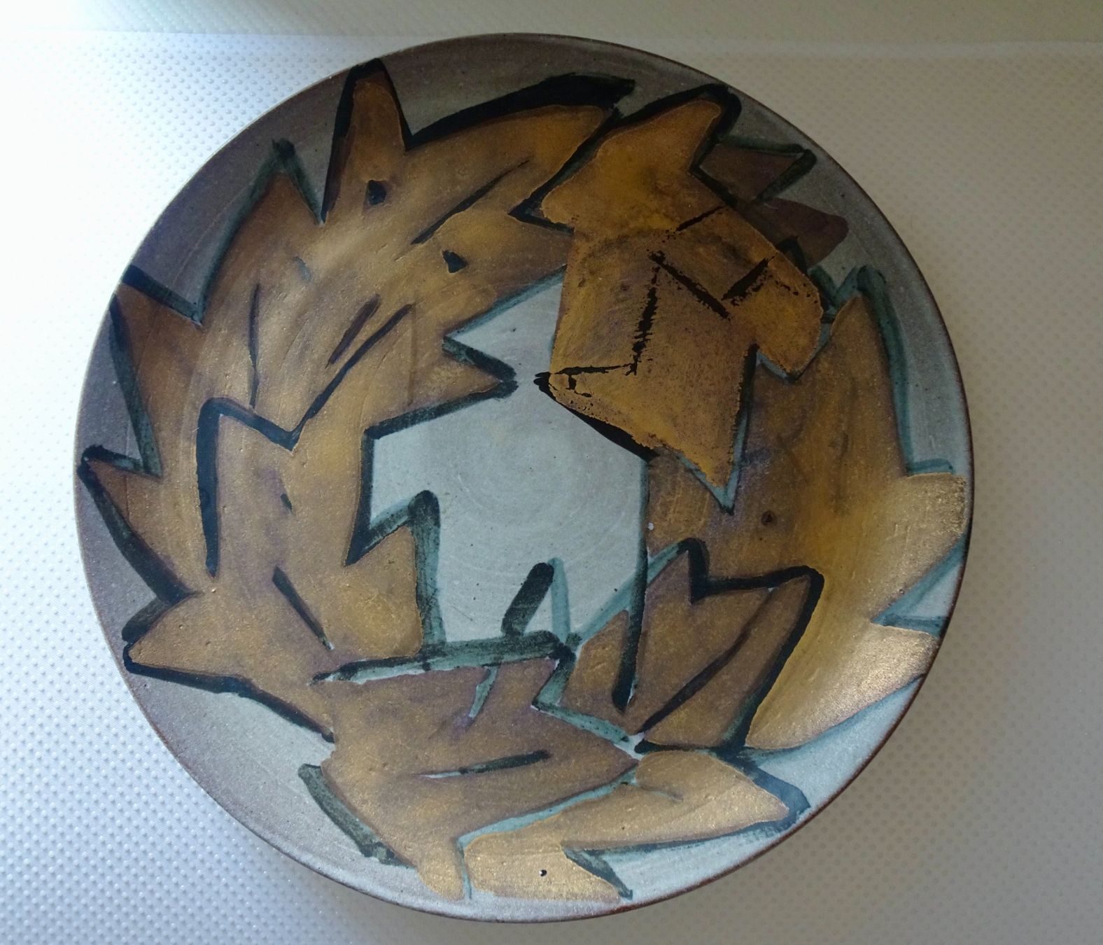 Teller: Assiette décorative en céramique, tons or et gris – Gebraucht aus Châtelaine von fil_7lqg 2