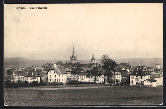 Cartoline postali: AK Payerne, Vue generale, 1911 – Usato da Berlin venduto da bartko-reher