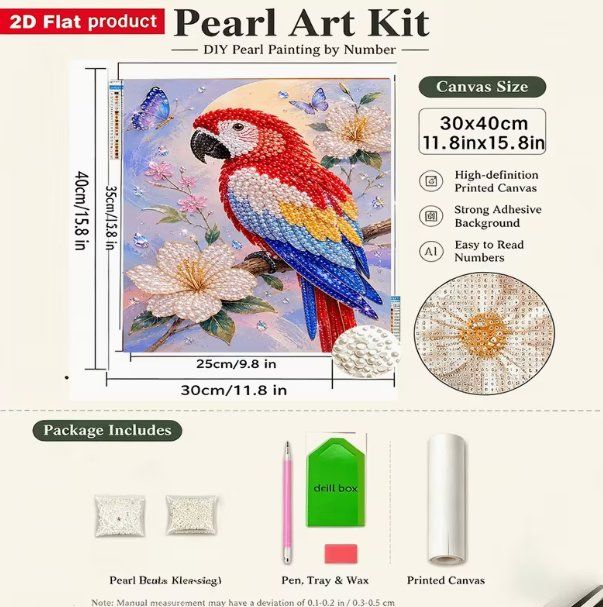 Bastelsets: Diamond Painting Perlen Papagei-8-Perlen-726 – Neu und originalverpackt aus Obergösgen von Diydiamant 2